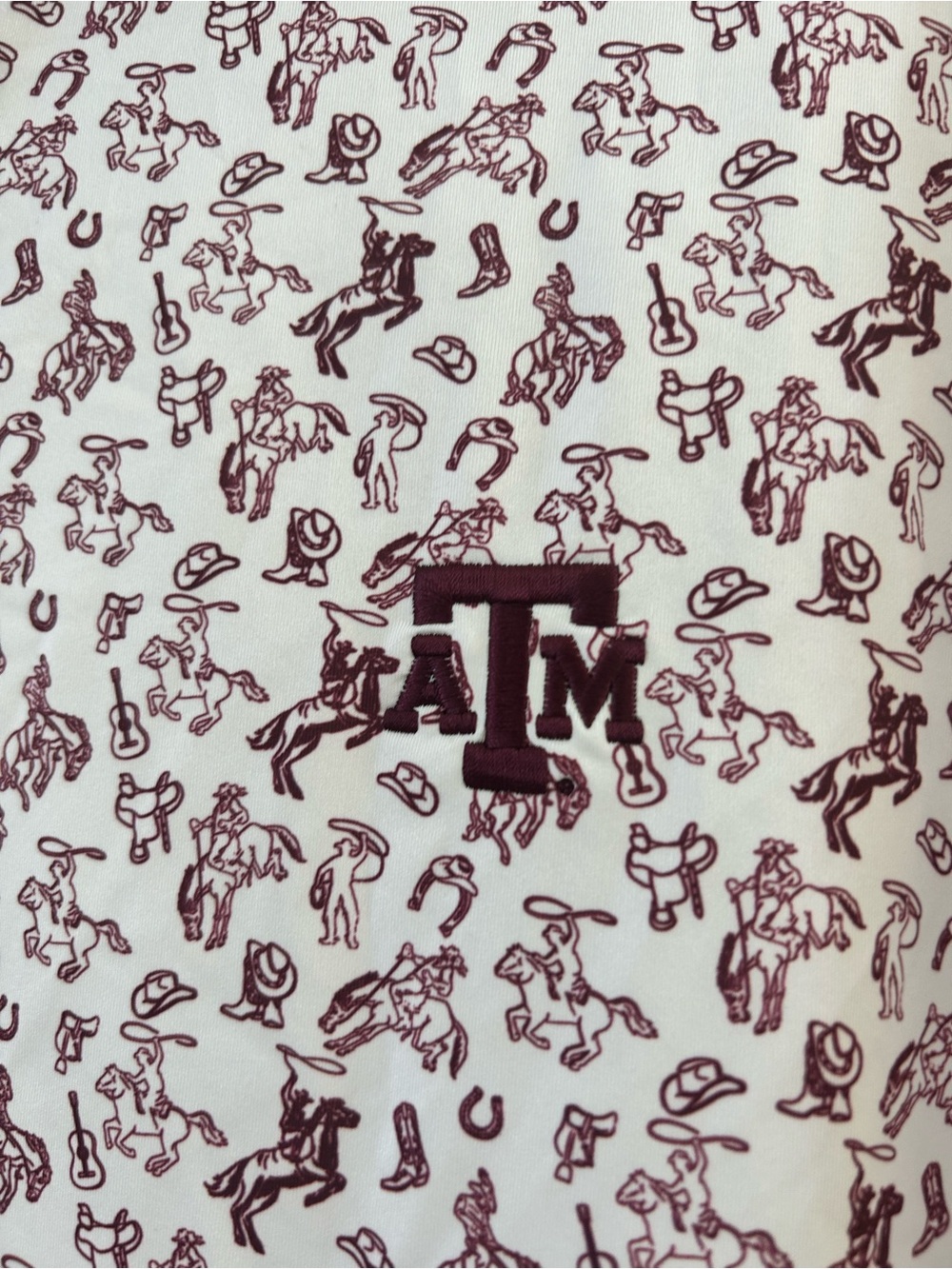Horn Legend Texas A&M Aggie cowboy rodeo  Printed Polo Shirt